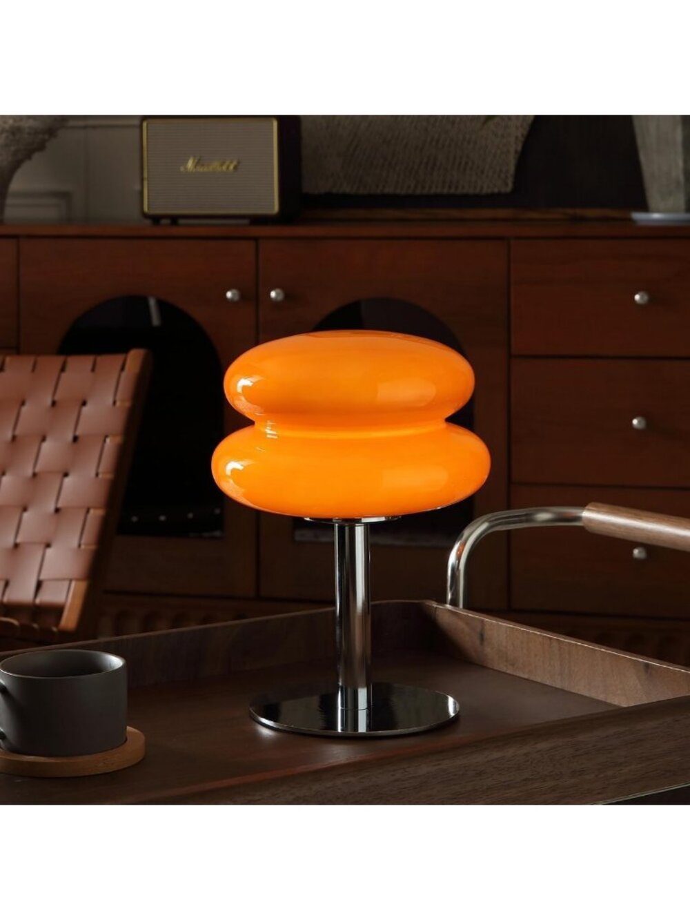Vintage Mid Century Modern Mushroom Table Lamp - Dimmable Cute Nightstand Light
